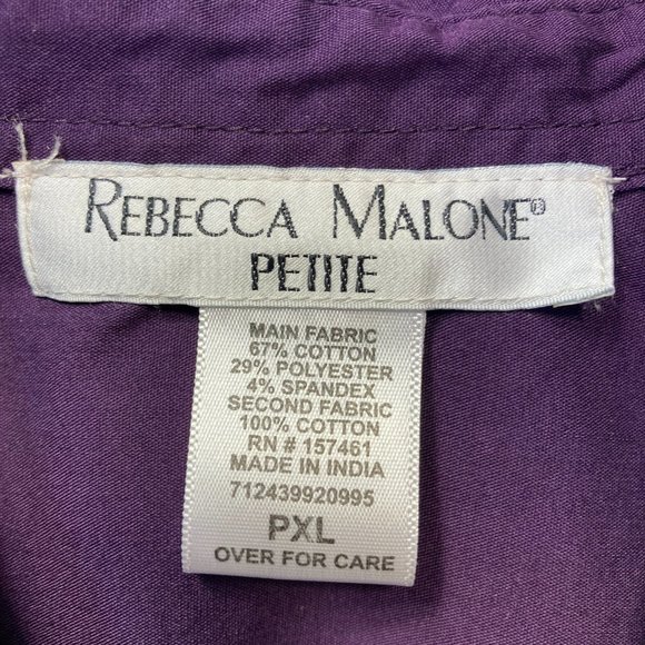 Rebecca Malone Tops Rebecca Malone Purple Top Petite Xl Poshmark